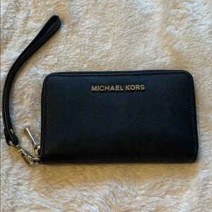 Michael Kors black wallet wristlet
